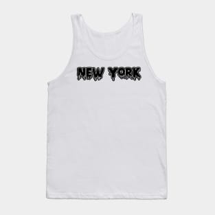 New York Black Drippyy Tank Top